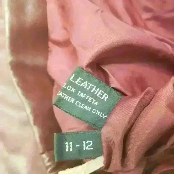 ‼️SOLD‼️ VINTAGE High Sierra Oxblood Genuine Leather Bomber Jacket Size 11-12 - Picture 9 of 10